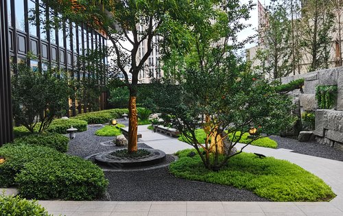 中式园林景观,绿化率35%,兴旷神怡的家园.