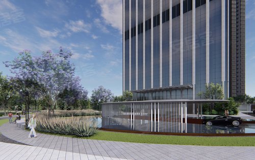 办公楼效果和景观造型