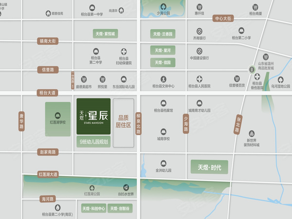 天煜星辰,淄博天煜星辰房价,楼盘户型,周边配套,交通地图,中西路以东、桓台大道以南 - 安居客