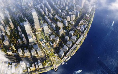 融创外滩壹号院周边配套之董家渡金融城绿化工程及规划