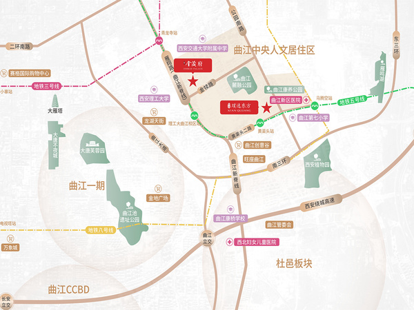 曲江金茂府,西安曲江金茂府房价,楼盘户型,周边配套,交通地图,雁翔路与雁曲四路(金犊路)交汇处东北角 - 安居客