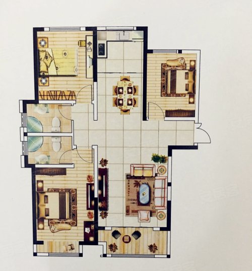 中成水岸绿洲户型图