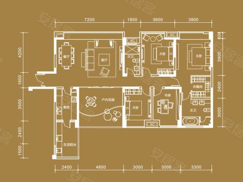 成都楼盘 双流楼盘 华府楼盘 金棕榈南 户型图(1/1) 视频加载中 play