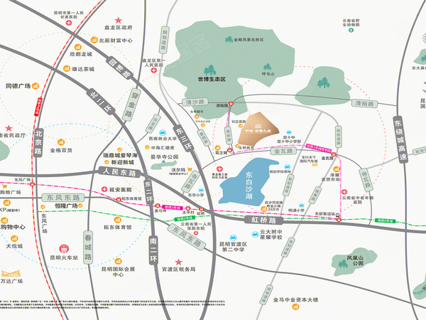 中海云麓九里二期，昆明中海云麓九里二期房价，楼盘户型，周边配套，交通地图，东白沙河青云街道办清裕路与金瓦交叉口以北约600米 - 安居客