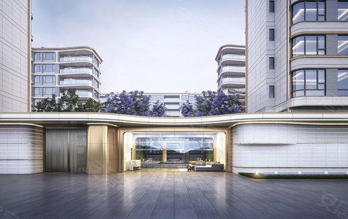 中粮保利天玺壹号动态:以金属铝板勾勒建筑形体,以圆弧倒⻆形成流动的建筑语汇,形成先锋“超流体几何美学立...-重庆安居客