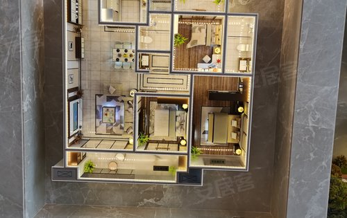 我们售楼部精致的户型沙盘