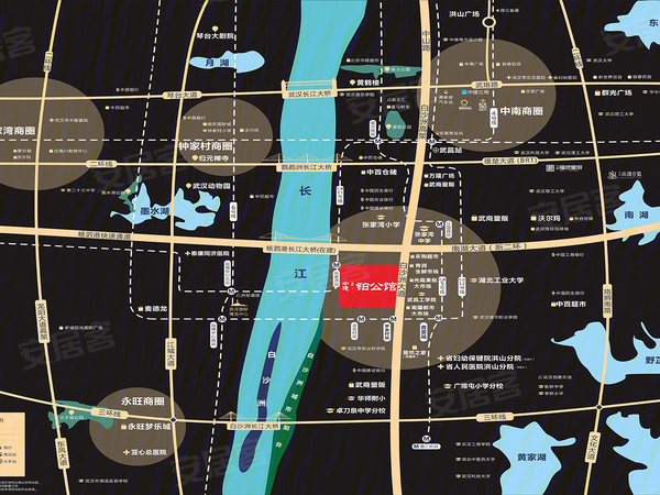 中建铂公馆，武汉中建铂公馆房价，楼盘户型，周边配套，交通地图，白沙洲大道与八坦路交叉路口 - 安居客