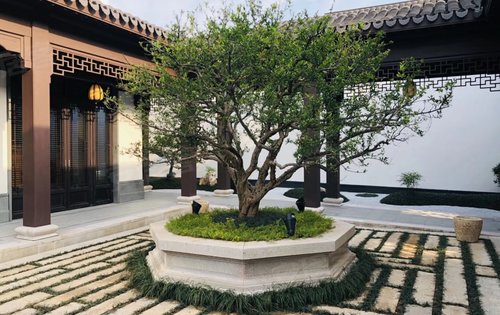 绿城青竹园动态:中式别墅两层,亭台楼阁,送多重围和式花园约160平,四