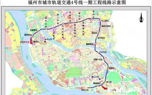 福州地鐵4號線橫跨倉山,鼓樓,晉安三區,連接東街商業中心,東二環商圈