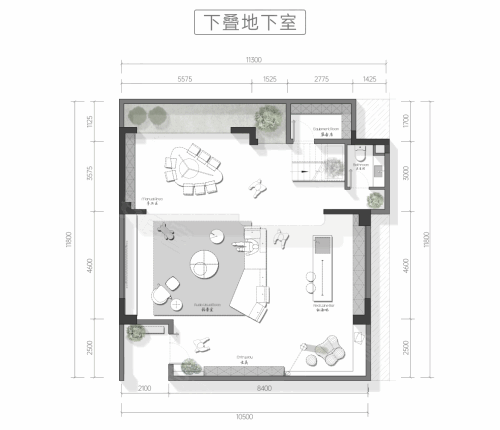 华润置地玺宸上院下叠户型，华润置地玺宸上院别墅约199.00平米户型图，朝西南朝向 - 成都安居客
