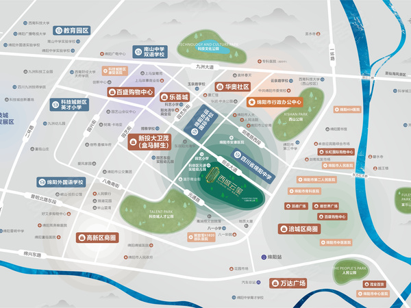 西城云玺,绵阳西城云玺房价,楼盘户型,周边配套,交通地图,元通中街 - 安居客