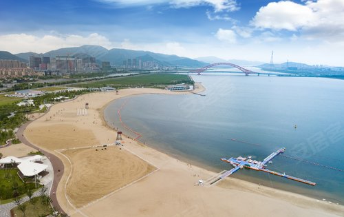 梅山红桥宁波大学梅山校区万人沙滩景色