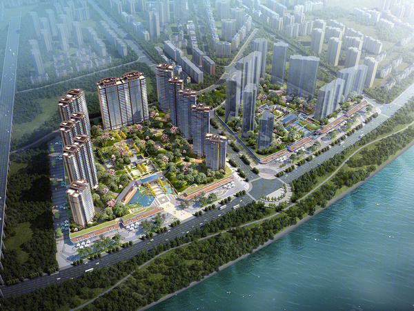 恒利江悦明珠楼盘建筑物外景