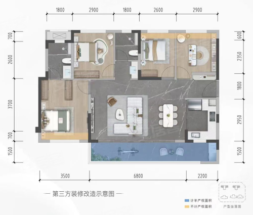 鸿山翡翠里A户型,鸿山翡翠里4室2厅2卫0厨约121.00平米户型图,朝东朝向 - 成都安居客