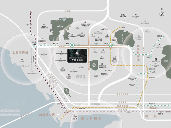 龙湖·御湖境，深圳龙湖·御湖境房价，楼盘户型，周边配套，交通地图，6号线薯田埔地铁站南侧300米（导航：龙湖御湖境） - 安居客