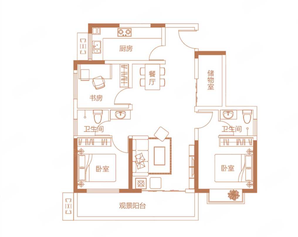 98m05,2室2厅1卫 93m05,3室2厅2卫 112m05关联户型:书香名邸新