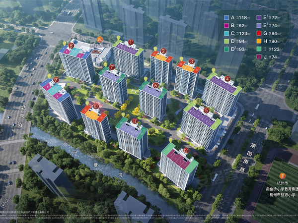 璟宸望澜府，杭州璟宸望澜府房价，楼盘户型，周边配套，交通地图，东至康园路、南至下塘河绿化带、西至北秀街、北至金星街 - 安居客