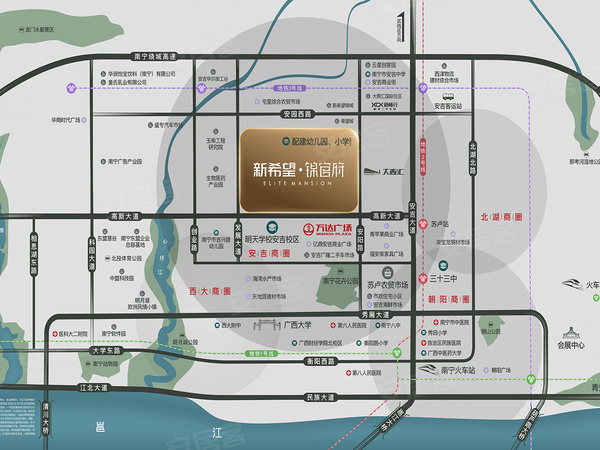 新希望锦官府,南宁新希望锦官府房价,楼盘户型,周边配套,交通地图,安阳路15-1号 - 安居客