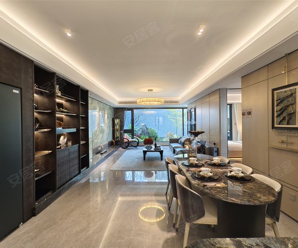 建发璞玥C户型，建发璞玥4室2厅2卫1厨约134.00平米户型图，朝南北朝向 - 武汉安居客