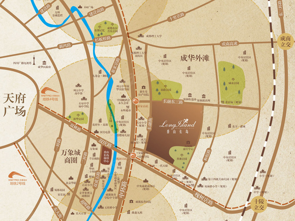成都香山长岛周边规划图片