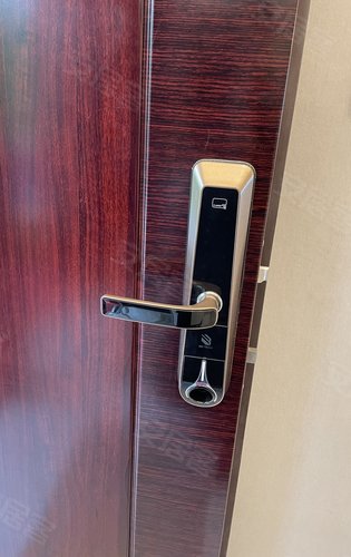 碧桂园沙河珑湾动态:入户门,配有指纹密码锁,这个位置利用一下做个