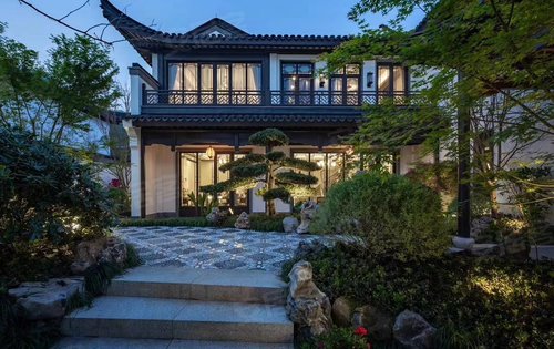 绿城·乌镇兰园动态:中式合院景观图片-杭州安居客
