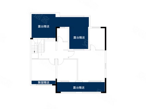 龙湖滟澜山180㎡上叠户型,龙湖滟澜山别墅约180.00平米户型图,朝南朝向 - 烟台安居客