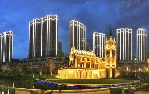 广大城的夜景,美不胜收,高层 洋房在售中,现房!现房!现房!