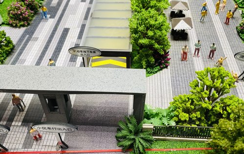 沙盘东门和南门外立面