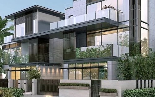 福州湖滨府动态:湖滨府别墅的外立面,简约大气-福州安居客