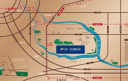 香江健康小镇区域交通图