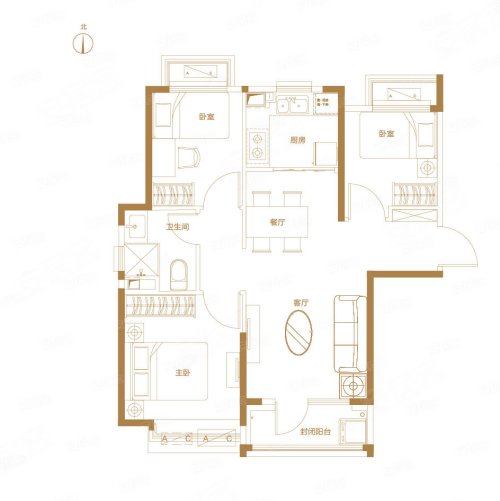 恒大翡翠湾户型图