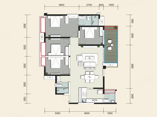 华润置地云庭户型图