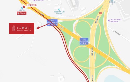 武汉白沙洲大桥地图图片