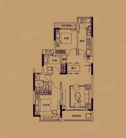 德清恒大珺庭户型图