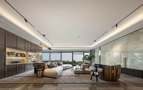 绿城华发·金陵月华动态:240户型客厅——样板间实拍-南京安居客