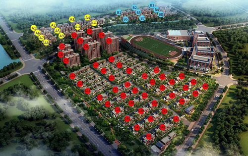 五合院沙盘具体楼号标注