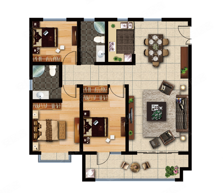 118m05,4室2厅2卫 151m05,4室2厅2卫 163m05关联户型:阜丰澜岸
