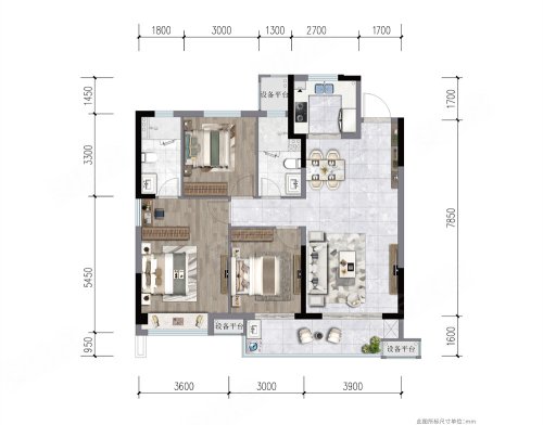 嘉城绿城滨河鸣翠府B1户型,嘉城绿城滨河鸣翠府3室2厅2卫1厨约115.00平米户型图,朝南朝向 - 嘉兴安居客