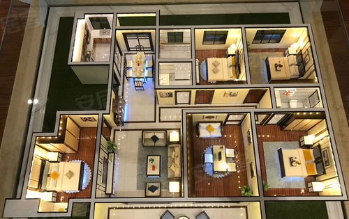 售楼部实拍户型沙盘!