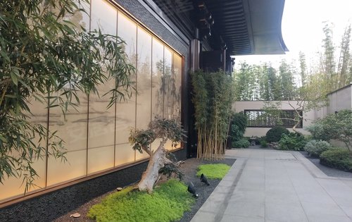 小区古风照壁展示