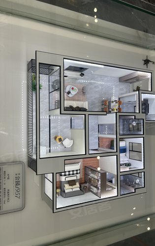 售楼部在售户型的模型,同时每个户型都有样板间,高层,复式,洋房,项目