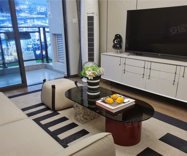 万科四季花城高层A户型套内59㎡,万科四季花城2室2厅1卫1厨约70.00平米户型图,朝南朝向 - 重庆安居客