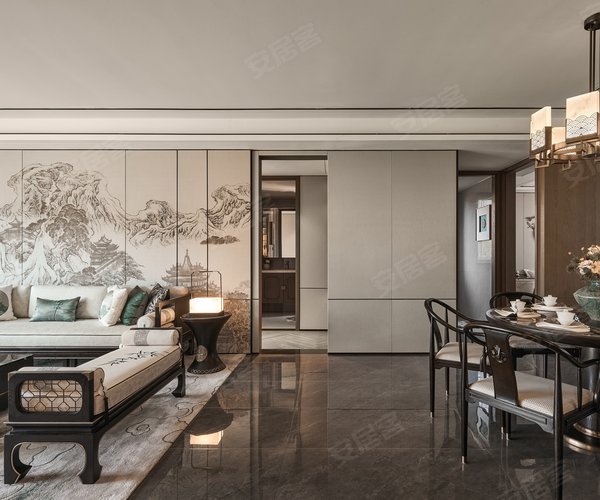 龙大·富春园128方B户型,龙大·富春园4室2厅2卫1厨约128.00平米户型图,朝南朝向 - 诸暨安居客