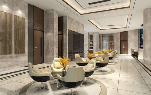 现在的售楼处以后做业主会客厅这档次一下子就上来了