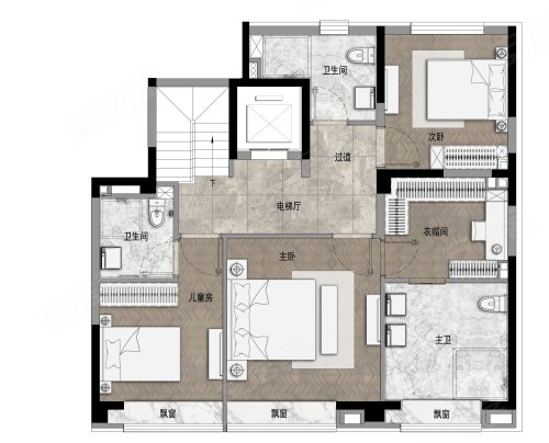雅居乐富春山居225平山河院墅，雅居乐富春山居低密住宅约225.00平米户型图，朝南北朝向 - 北京安居客