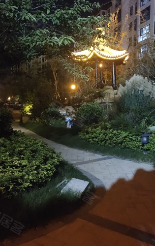 砀山古城紫薇公馆小区夜景