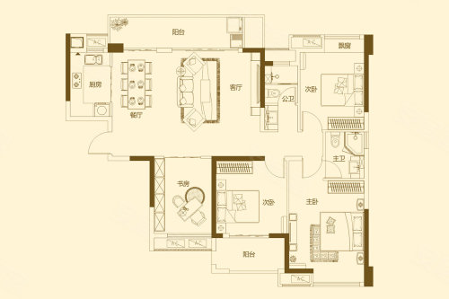 建发中央悦府户型图