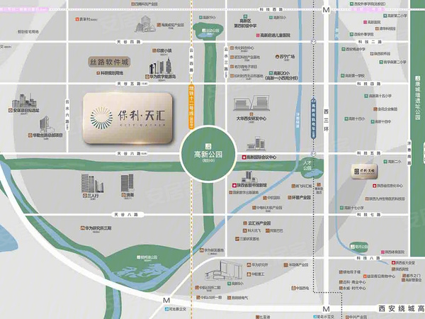 保利·天汇,西安保利·天汇房价,楼盘户型,周边配套,交通地图,天谷五路与云水六路交汇处 - 安居客