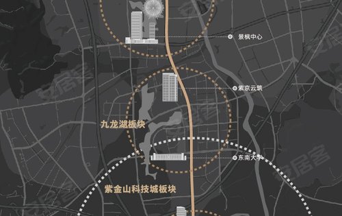 项目所在的上秦淮板块规划一览图,地铁医院学校商业齐全-南京安居客